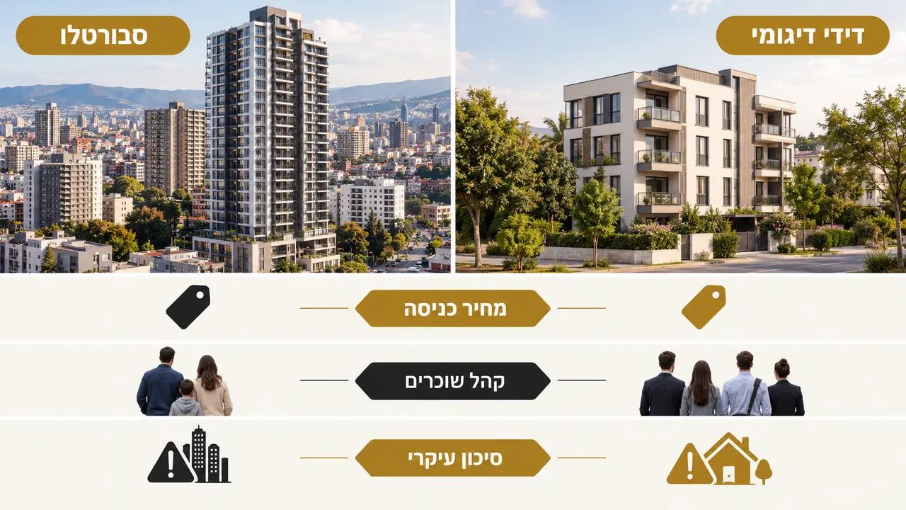 דידי דיגומי מול סבורטלו - מתי כל אזור מתאים