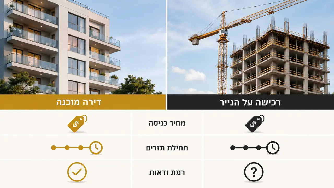 על הנייר או דירה מוכנה - מה מתאים לאיזה משקיע